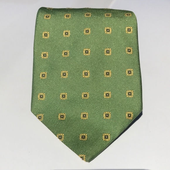 Brooks Brothers Green with Gold Accents Tie - Picture 1 of 7